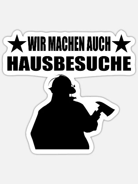 Feuerwehr - Sticker Größe S (10 x 10 cm) - Mattweiß