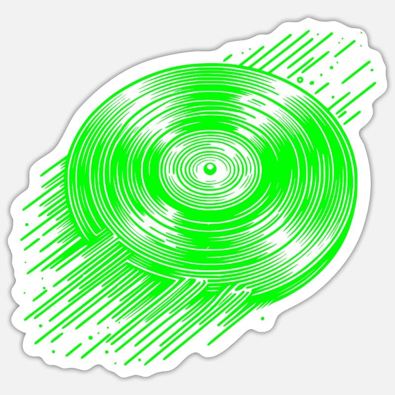 LP Vinyle - Sticker taille S (10 x 10 cm) - blanc mat
