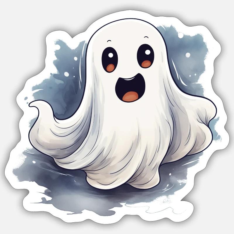 Fantôme Sticker taille S (10 x 10 cm)