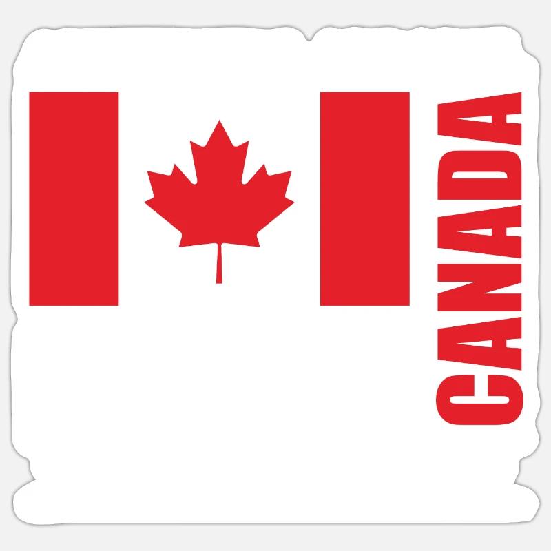 Edmonton - Sticker Größe S (10 x 10 cm) - Mattweiß