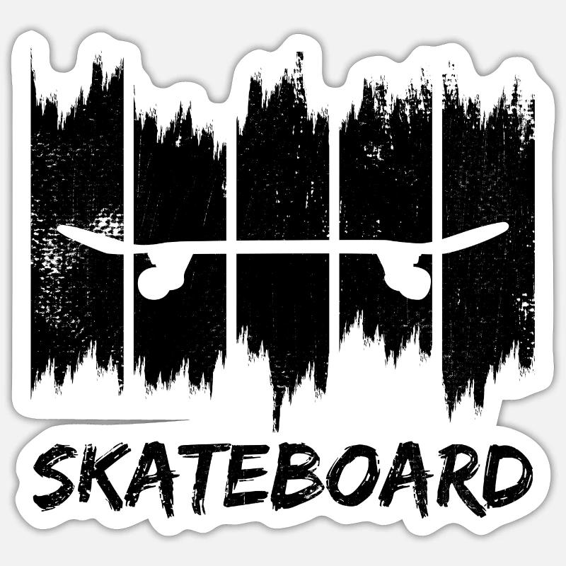Skateboard - Sticker size S (10 x 10 cm) - white matte