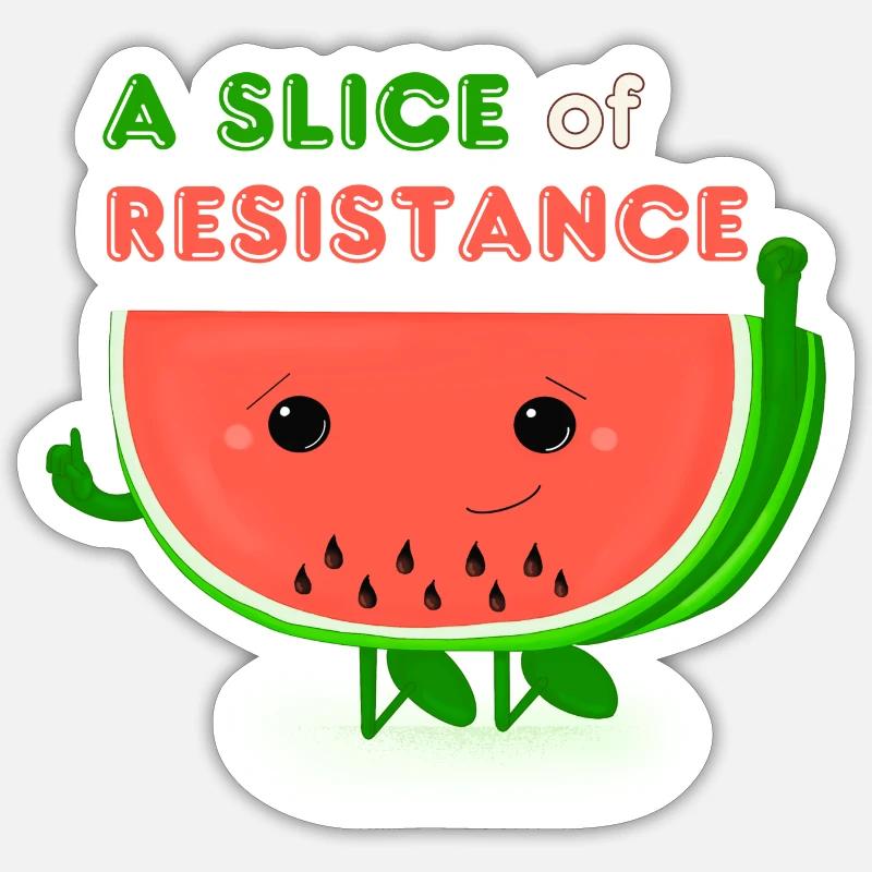 Une tranche de résistance - Sticker taille S (10 x 10 cm) - blanc mat