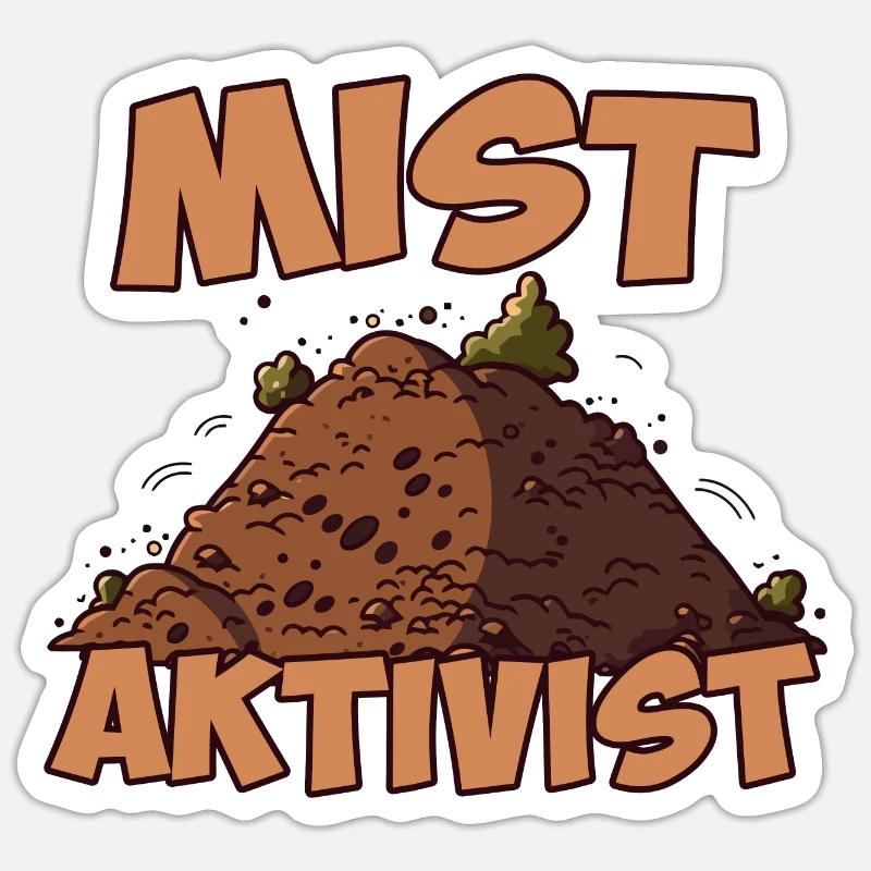 Mist Aktivist - Sticker Größe S (10 x 10 cm) - Mattweiß