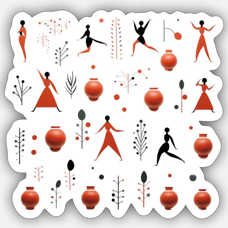 Root Yoga Sticker size S (10 x 10 cm)