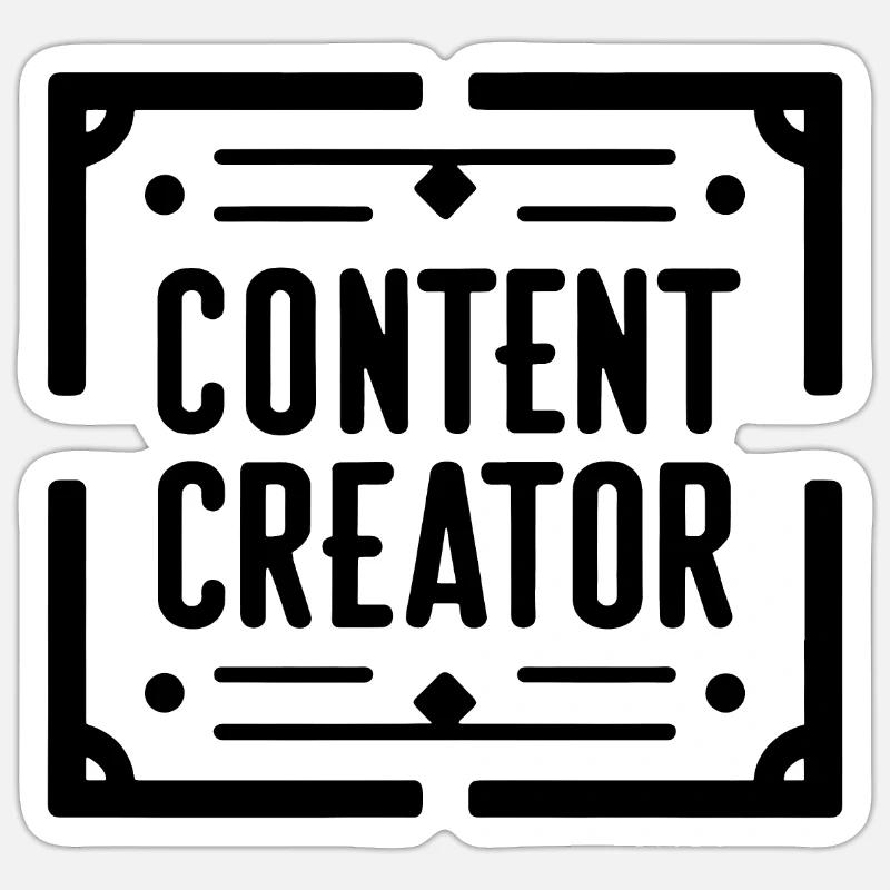 I am a Content Creator - Sticker Größe S (10 x 10 cm) - Mattweiß
