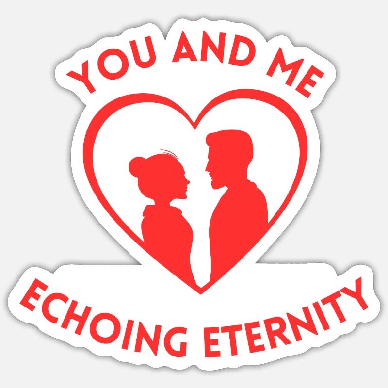 Toi et moi L’écho de l’éternité Sticker taille S (10 x 10 cm)