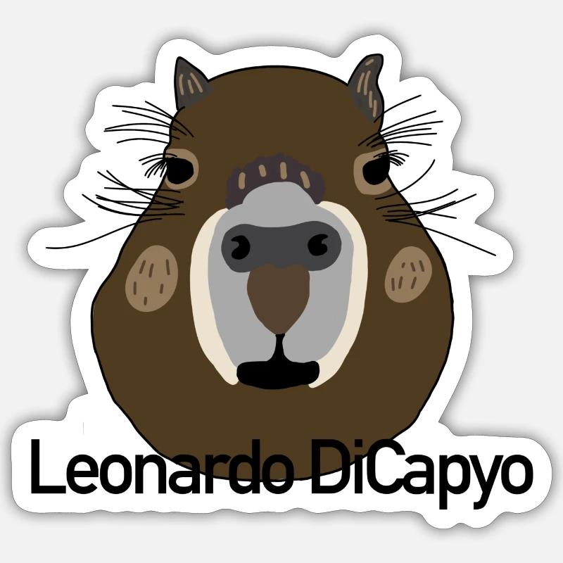 Leonardo DiCapyo - Sticker size S (10 x 10 cm) - white matte