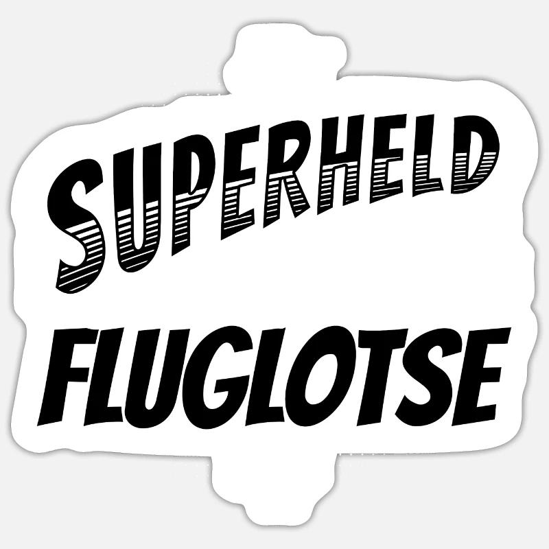 Superheld, clever getarnt als Fluglotse - Sticker Größe S (10 x 10 cm) - Mattweiß