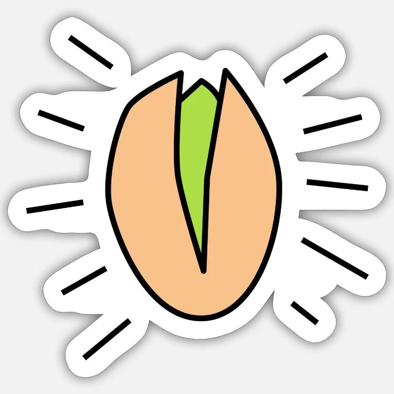 Pistache - Sticker taille S (10 x 10 cm) - blanc mat