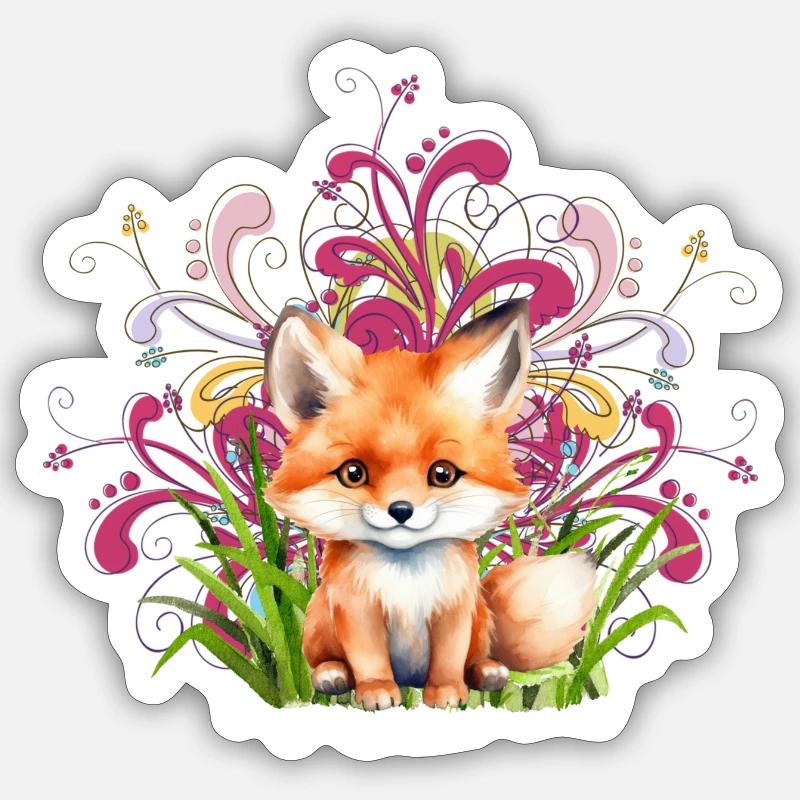 Fuchs Sticker Größe S (10 x 10 cm)