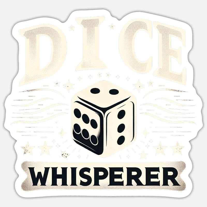 Dice Whisperer 4 - Sticker Größe S (10 x 10 cm) - Mattweiß