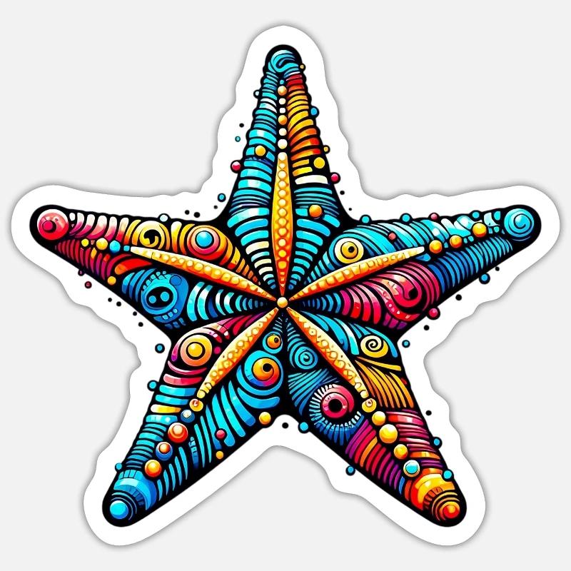 Étoile de mer Sticker taille S (10 x 10 cm)