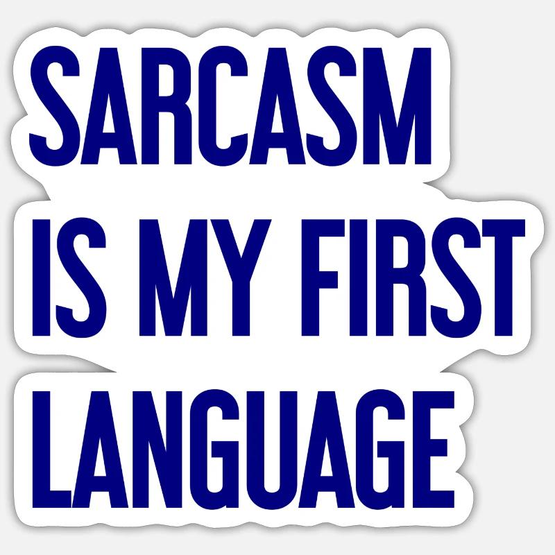 Sarcasme Pro - Sticker taille S (10 x 10 cm) - blanc mat