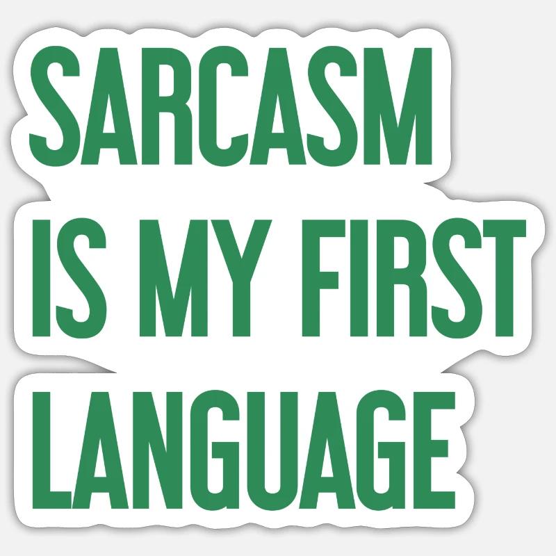 Sarkasmus-Profi - Sticker Größe S (10 x 10 cm) - Mattweiß