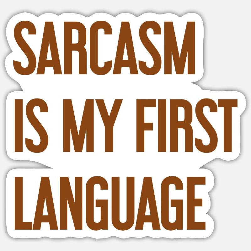 Sarcasme Pro - Sticker taille S (10 x 10 cm) - blanc mat