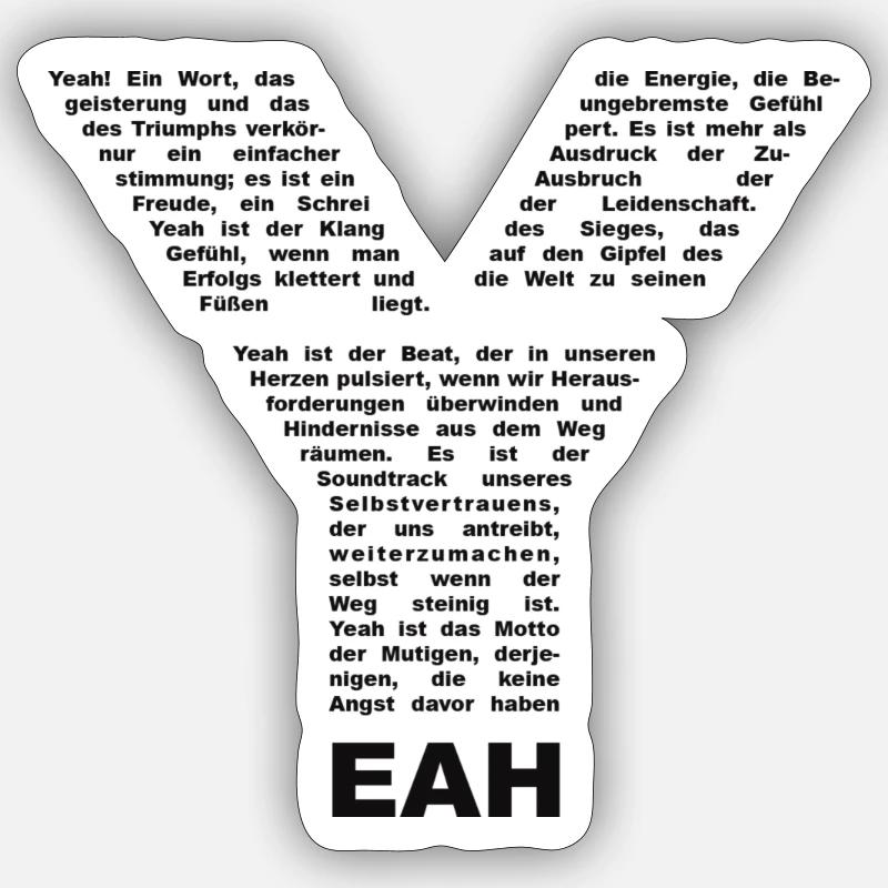 yes 3 - Sticker size S (10 x 10 cm) - white matte