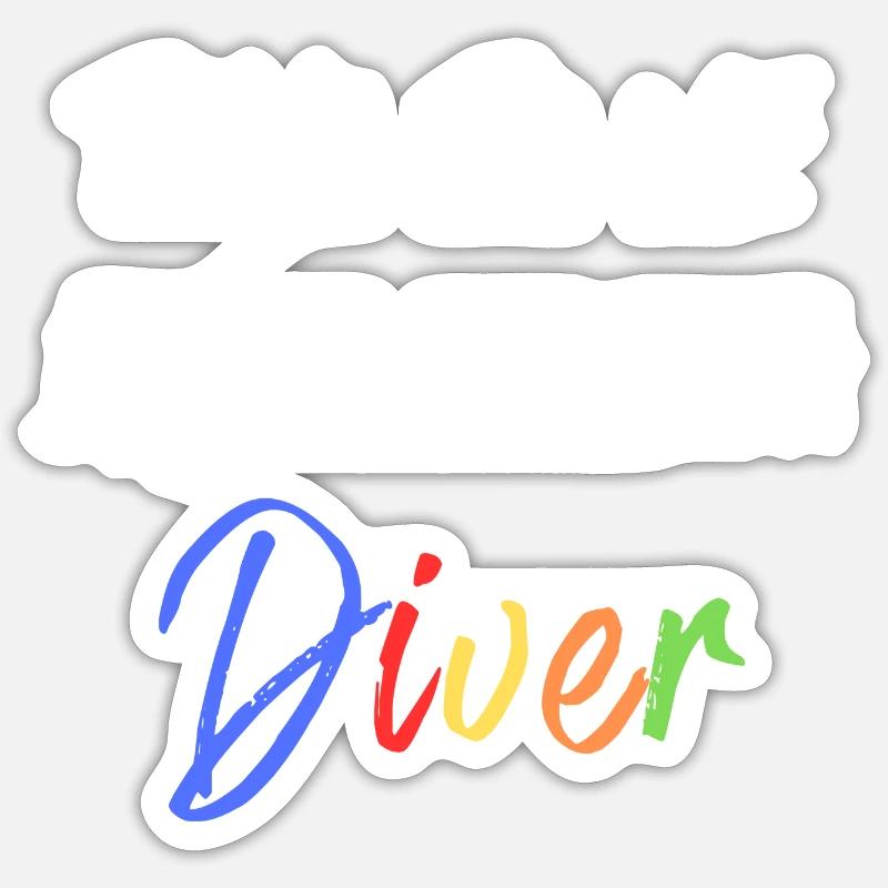 Parlez-moi, si vous êtes un plongeur - Sticker taille S (10 x 10 cm) - blanc mat
