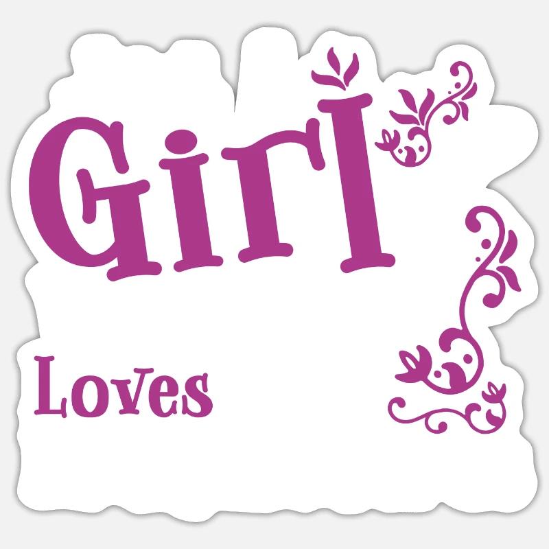 Nur ein Mädchen, das Brachiosaurus liebt Sticker Größe S (10 x 10 cm)