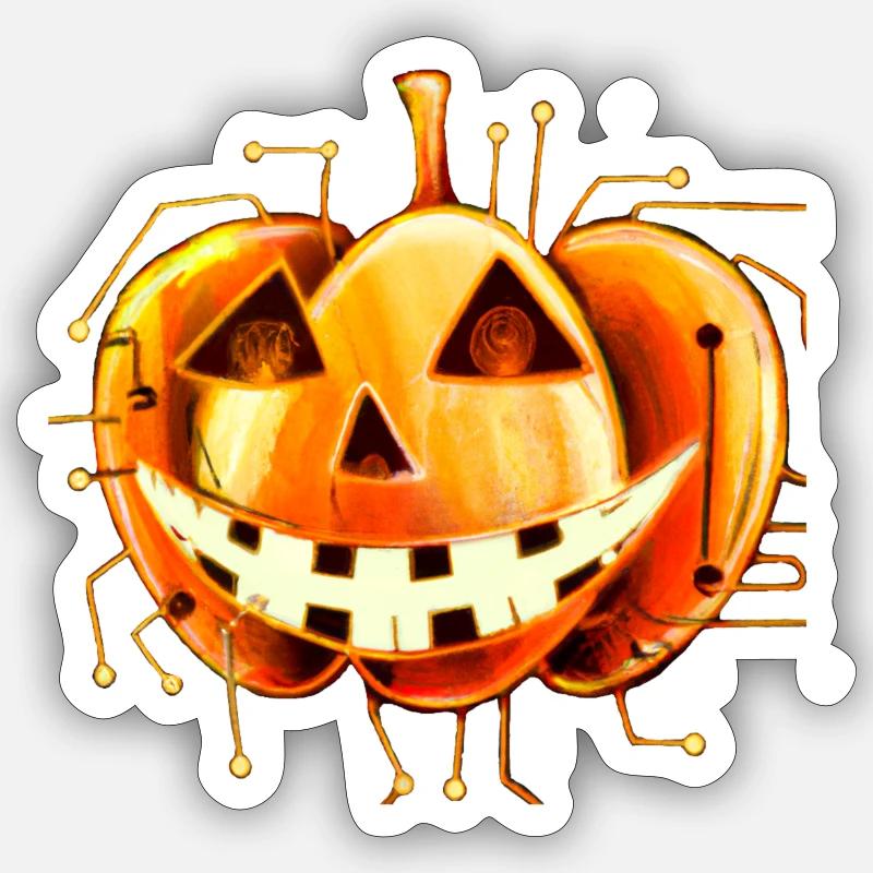 Laughing Pumpkin - Sticker size S (10 x 10 cm) - white matte