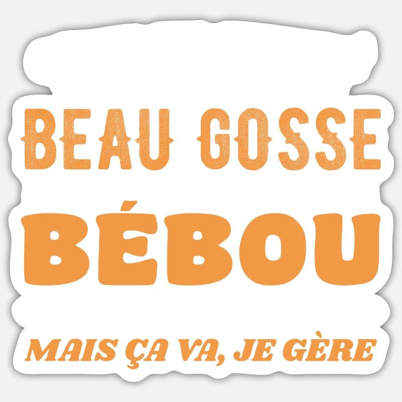 Komplizierte Beau Gosse und Bébou - Sticker Größe S (10 x 10 cm) - Mattweiß