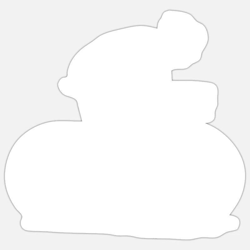 Prolog Rennrad - Sticker Größe S (10 x 10 cm) - Mattweiß