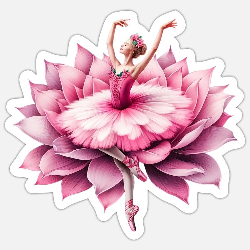 Balletttänzerin mit Tutu Sticker Größe S (10 x 10 cm)