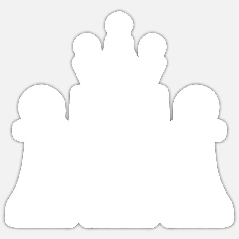 Schachspiele - Sticker Größe S (10 x 10 cm) - Mattweiß