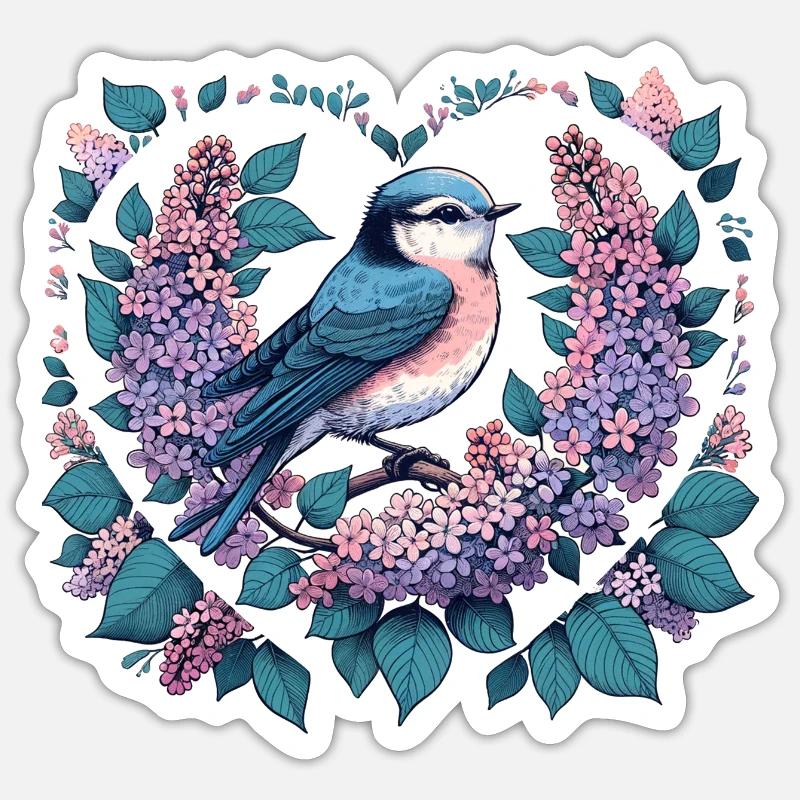 Bluebird - Sticker size S (10 x 10 cm) - white matte