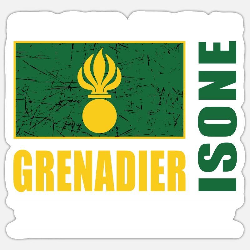 grenadier - Sticker size S (10 x 10 cm) - white matte