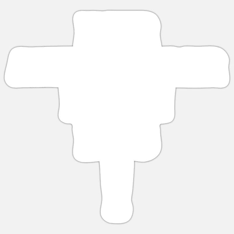 Instructeur de respiration drôle - Sticker taille S (10 x 10 cm) - blanc mat