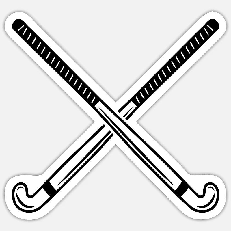Hockeyschläger Sticker Größe S (10 x 10 cm)