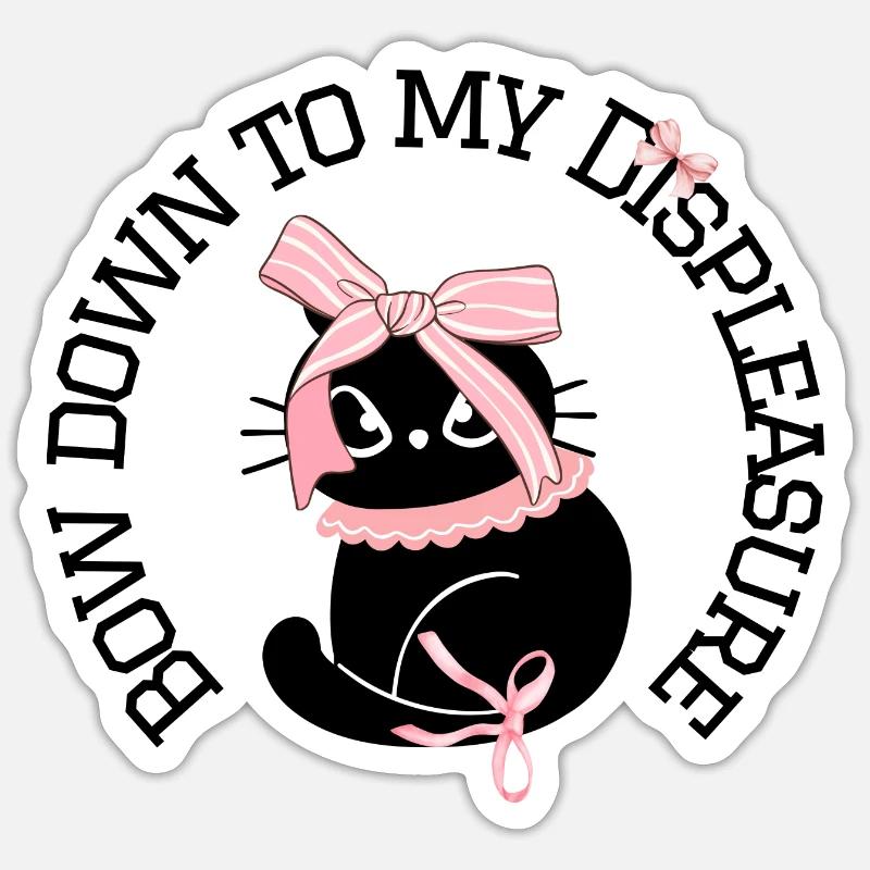 Cute Cat & Bows Sticker size S (10 x 10 cm)