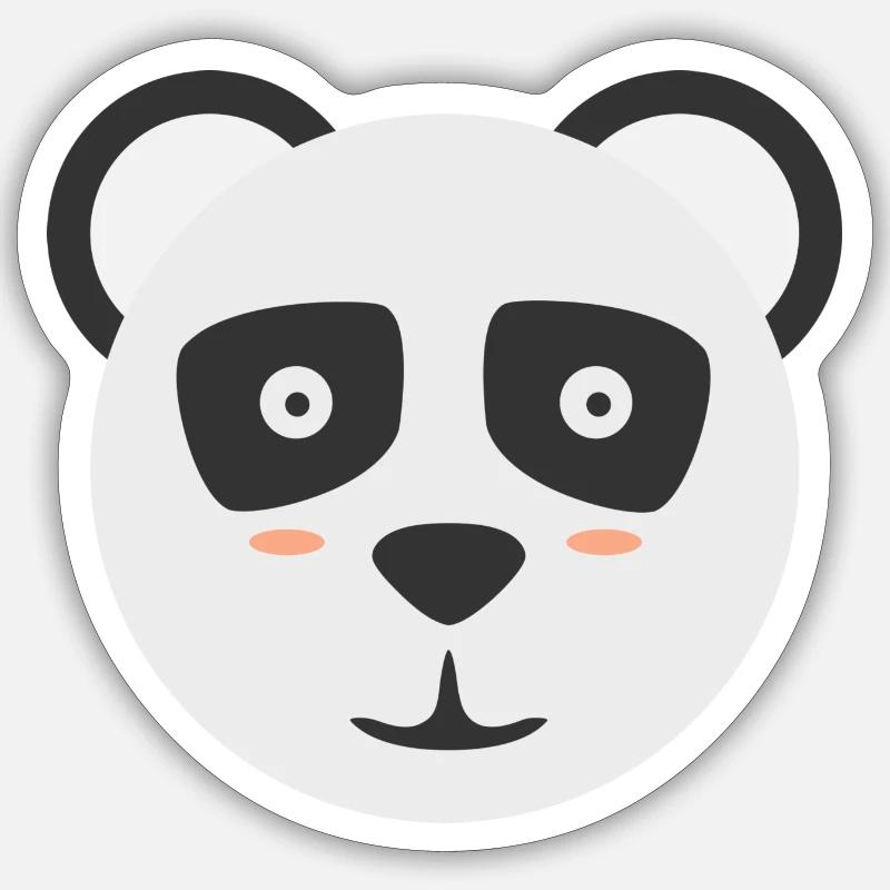 Cute Panda - Sticker size S (10 x 10 cm) - white matte