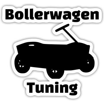 Bollerwagen Tunebar2 - Sticker Größe S (10 x 10 cm) - Mattweiß - Vorne