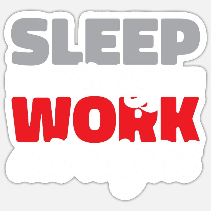 Nachtschicht Krankenschwester Sticker Größe S (10 x 10 cm)