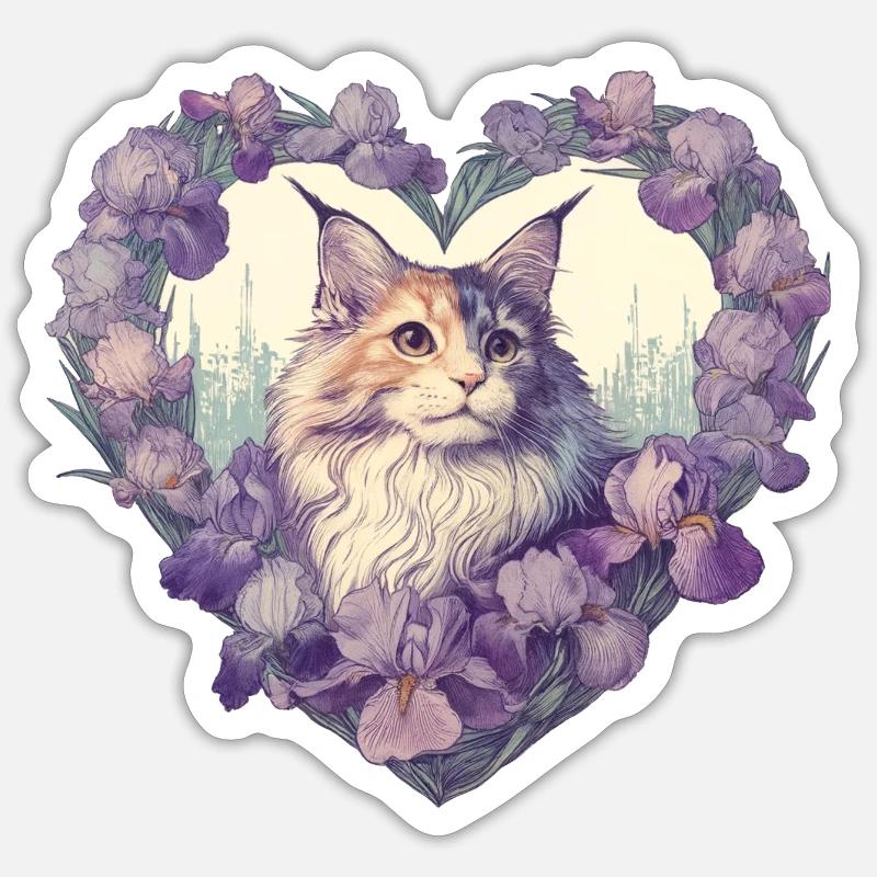 MaineCoon Iris Sticker size S (10 x 10 cm)