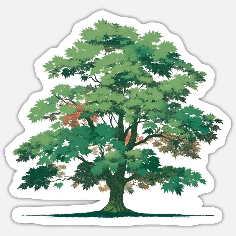 Arbre - Sticker taille S (10 x 10 cm) - blanc mat