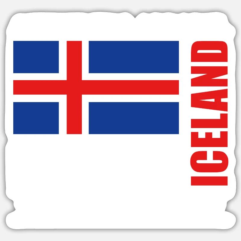 Reykjavik - Sticker size S (10 x 10 cm) - white matte