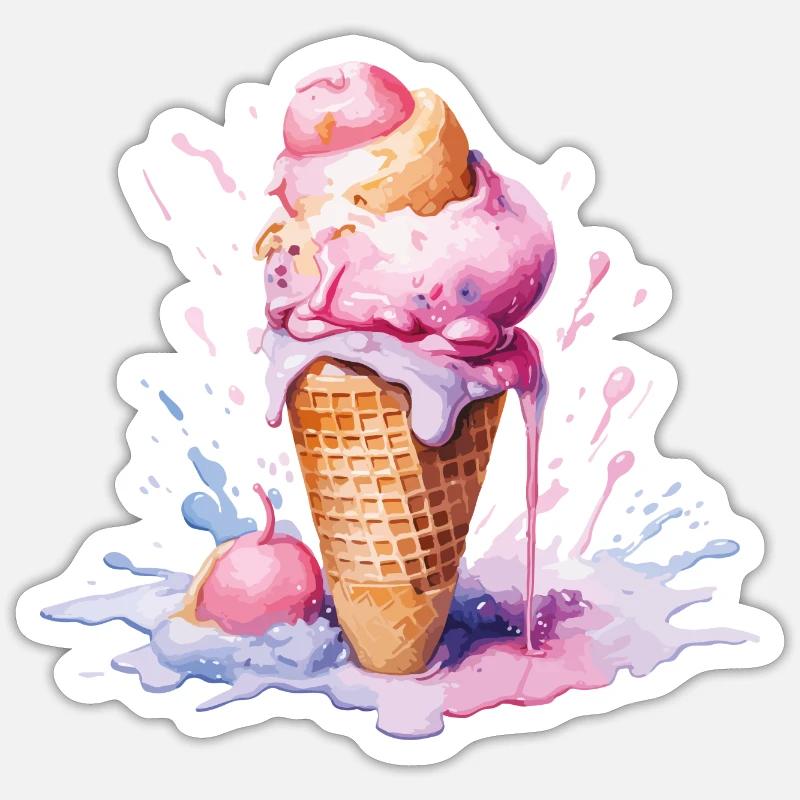 ice - Sticker size S (10 x 10 cm) - white matte