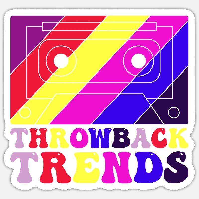 Throwback Trends - Sticker size S (10 x 10 cm) - white matte
