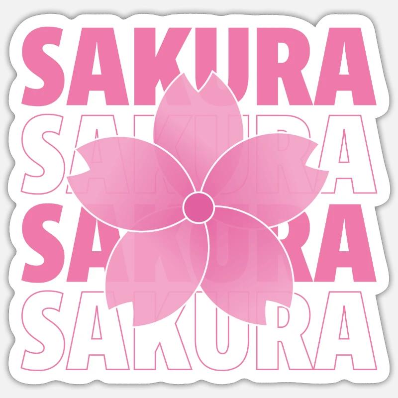SAKURA Sticker Größe S (10 x 10 cm)