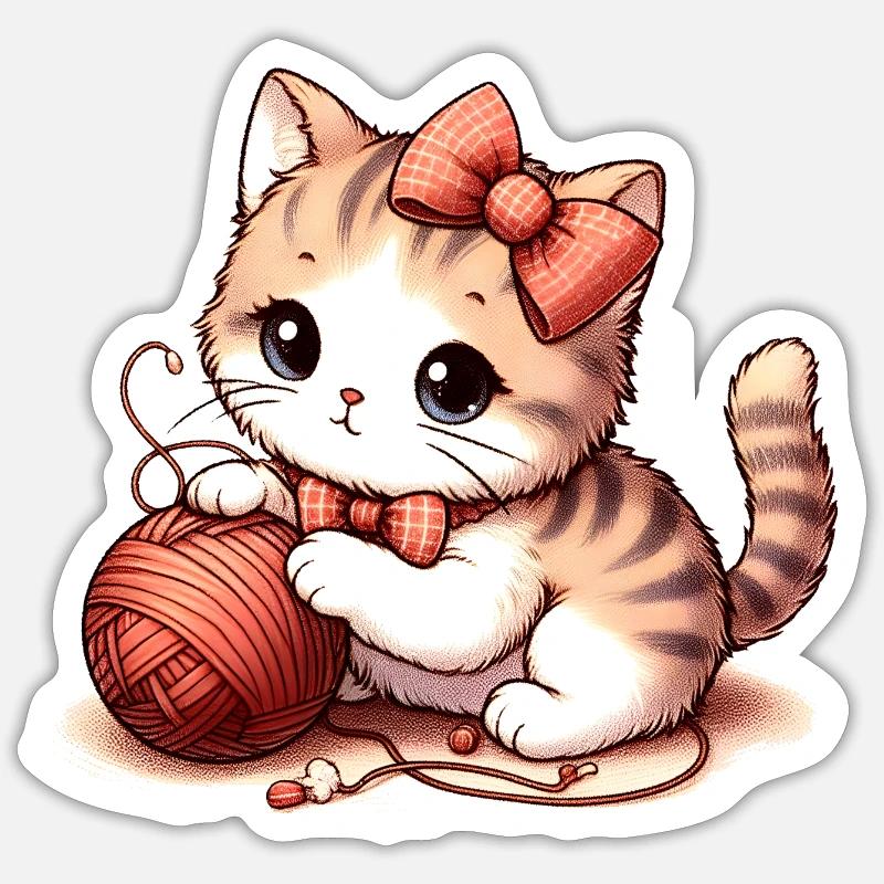 Jeu de chat Sticker taille S (10 x 10 cm)