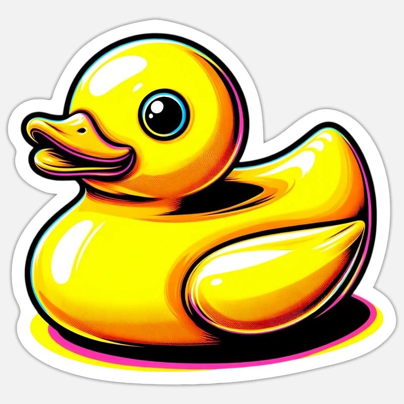 Duckling Duck Duck - Sticker size S (10 x 10 cm) - white matte