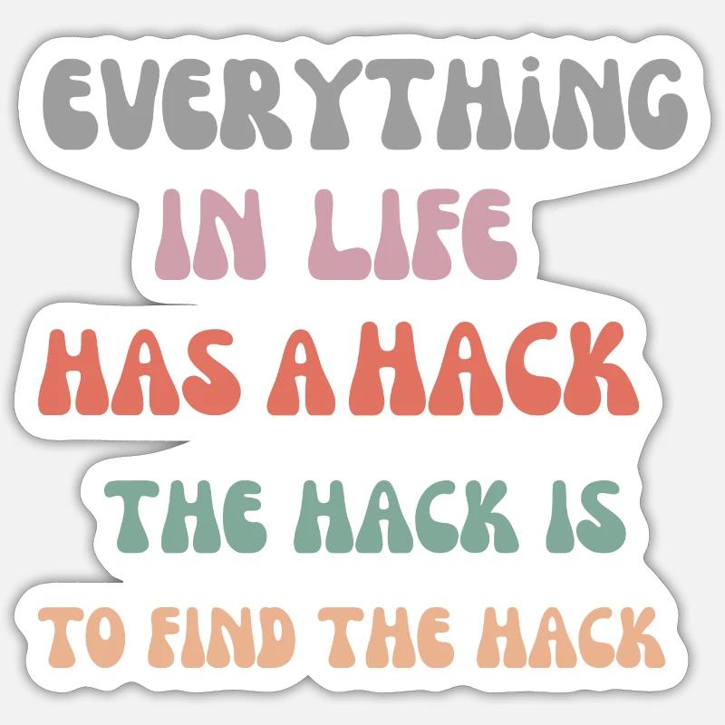 Lifehack Sticker size S (10 x 10 cm)