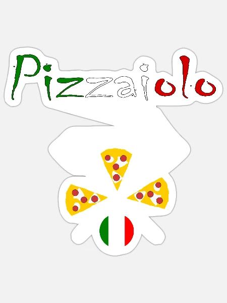 Pizzaiolo - Sticker Größe S (10 x 10 cm) - Mattweiß