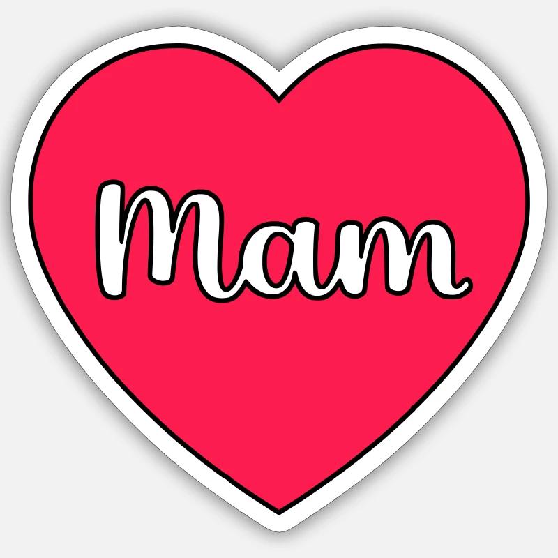 Mama Hart - Sticker Größe S (10 x 10 cm) - Mattweiß