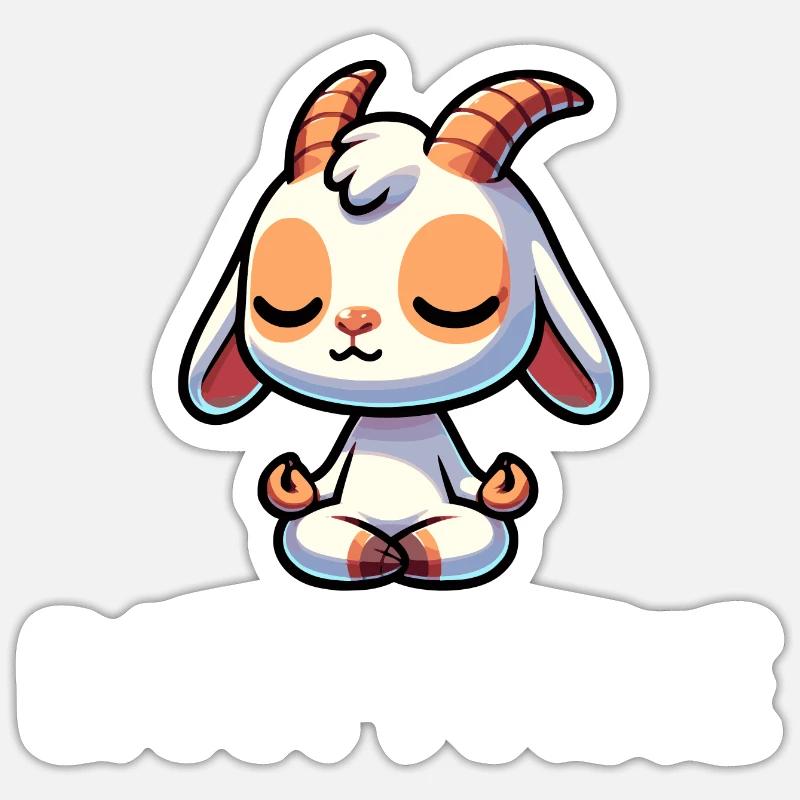 Baaa-masts - Sticker size S (10 x 10 cm) - white matte