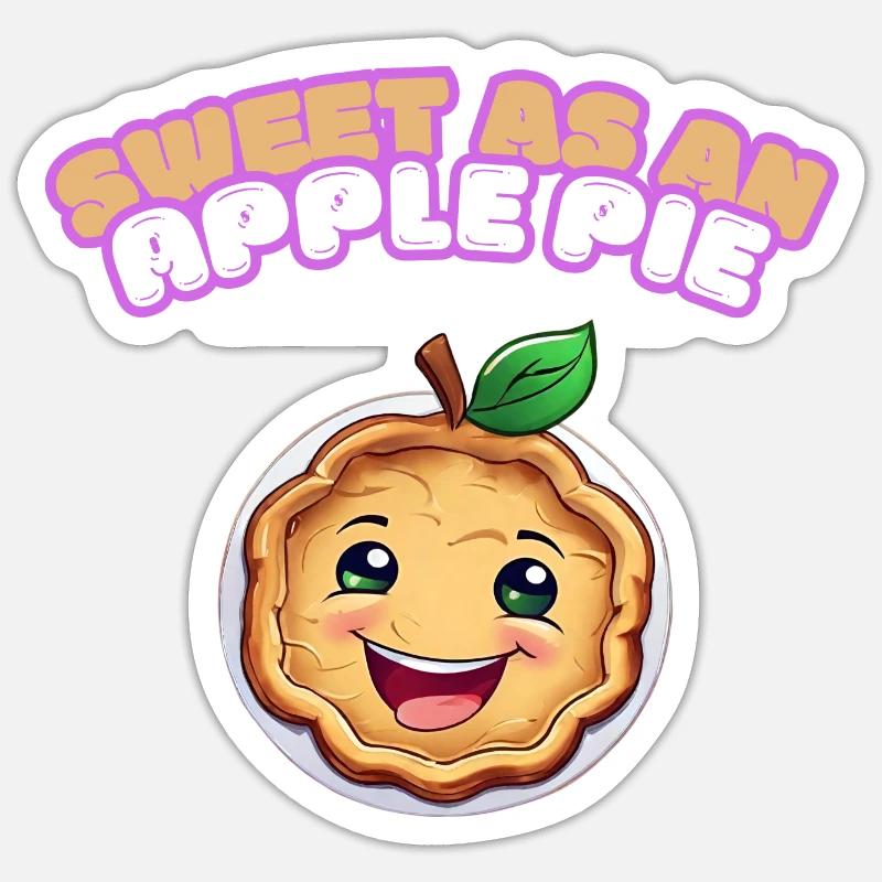 Rich Apple Pie Recipe - Sticker size S (10 x 10 cm) - white matte