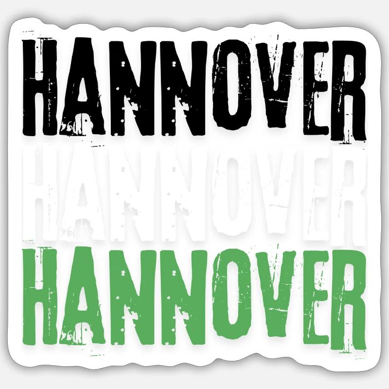 Hannover - Sticker Größe S (10 x 10 cm) - Mattweiß