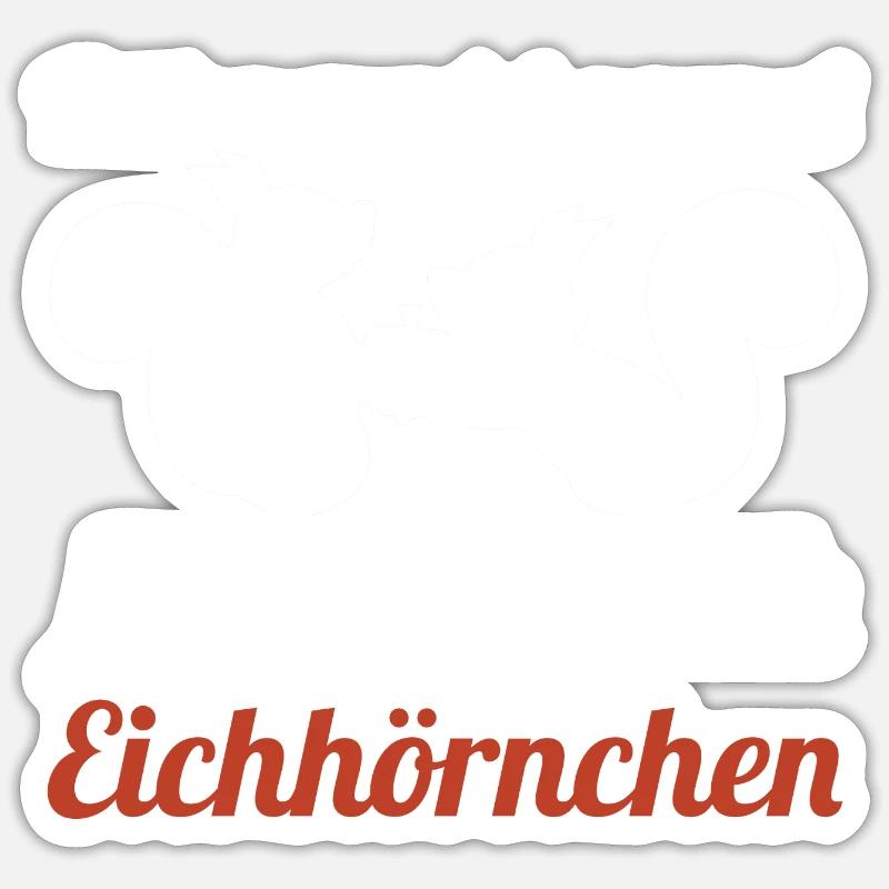 Eichhörnchen Tier Eichhörnchenliebhaber Geschenk Sticker Größe S (10 x 10 cm)